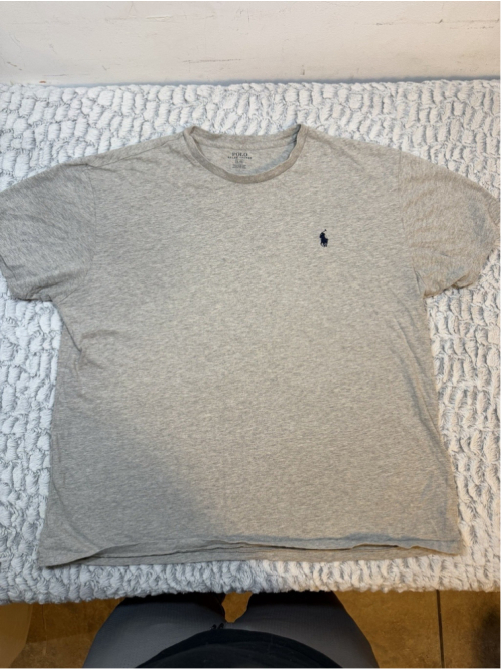 Polo Ralph Lauren Men's Gray Logo Crew Neck Short Sleeve T-Shirt L